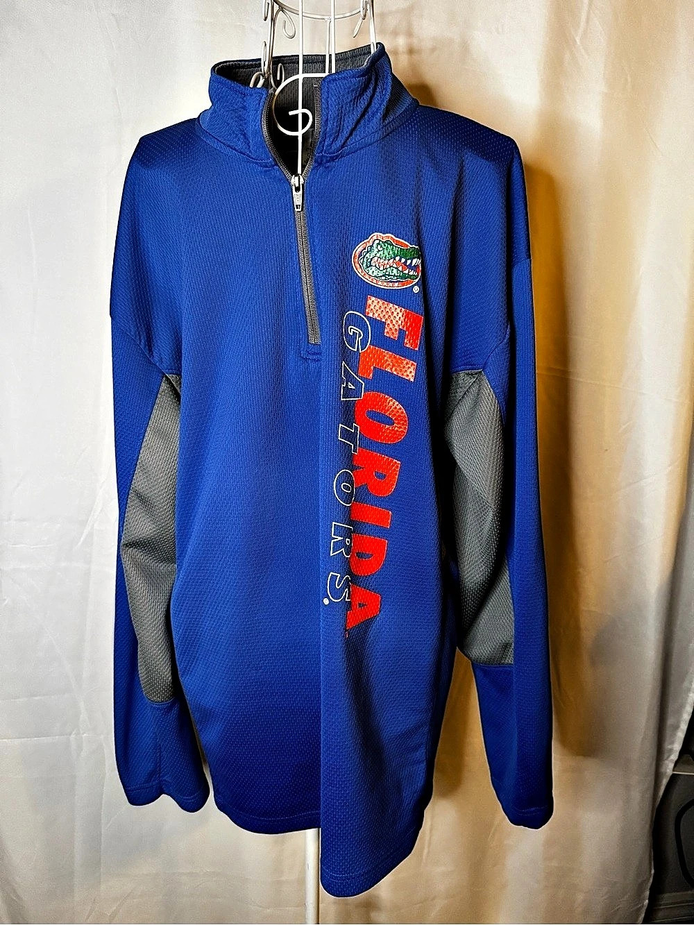 Colosseum Florida Gators Quarter-Zip Pullover Color Block Quarter-Zip in Blue &